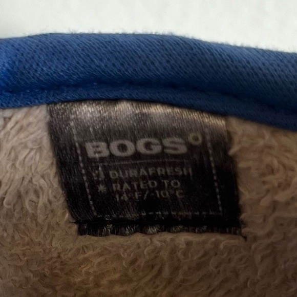 BOGs slip in winter boots, toddler size 7. Blue gray pattern. Waterproof warm - Picture 6 of 6